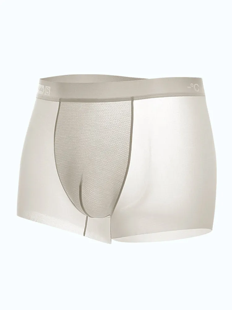 4 Pack Men's Breathable Ice Silk Antibacterial Sports Trunks