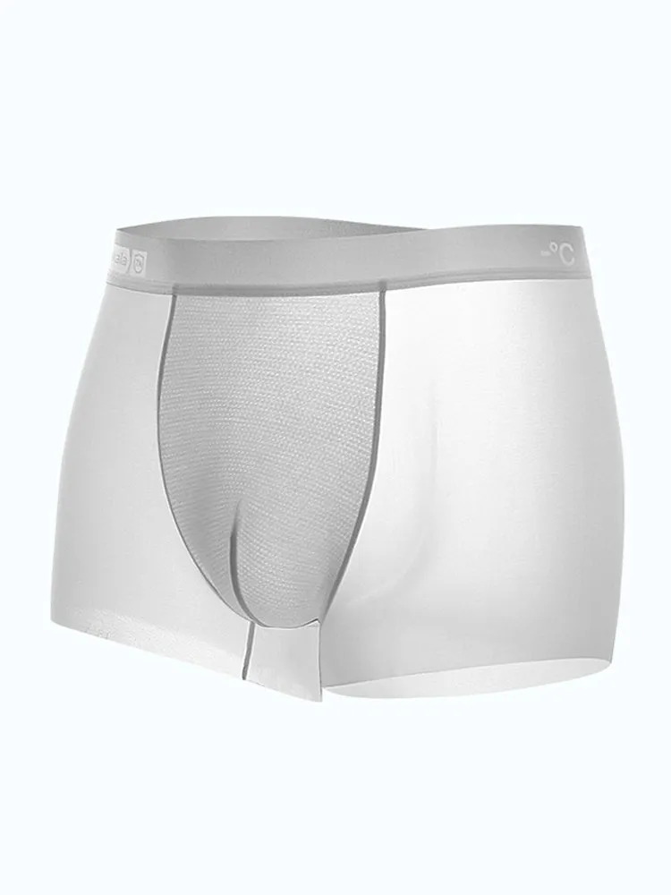 4 Pack Men's Breathable Ice Silk Antibacterial Sports Trunks