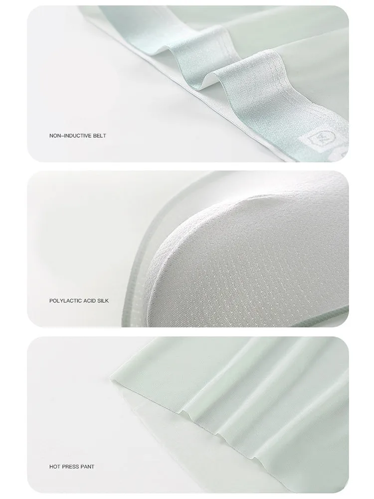 4 Pack Men's Breathable Ice Silk Antibacterial Sports Trunks