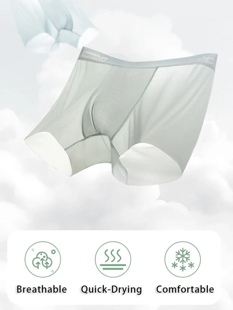 4 Pack Men's Breathable Ice Silk Antibacterial Sports Trunks
