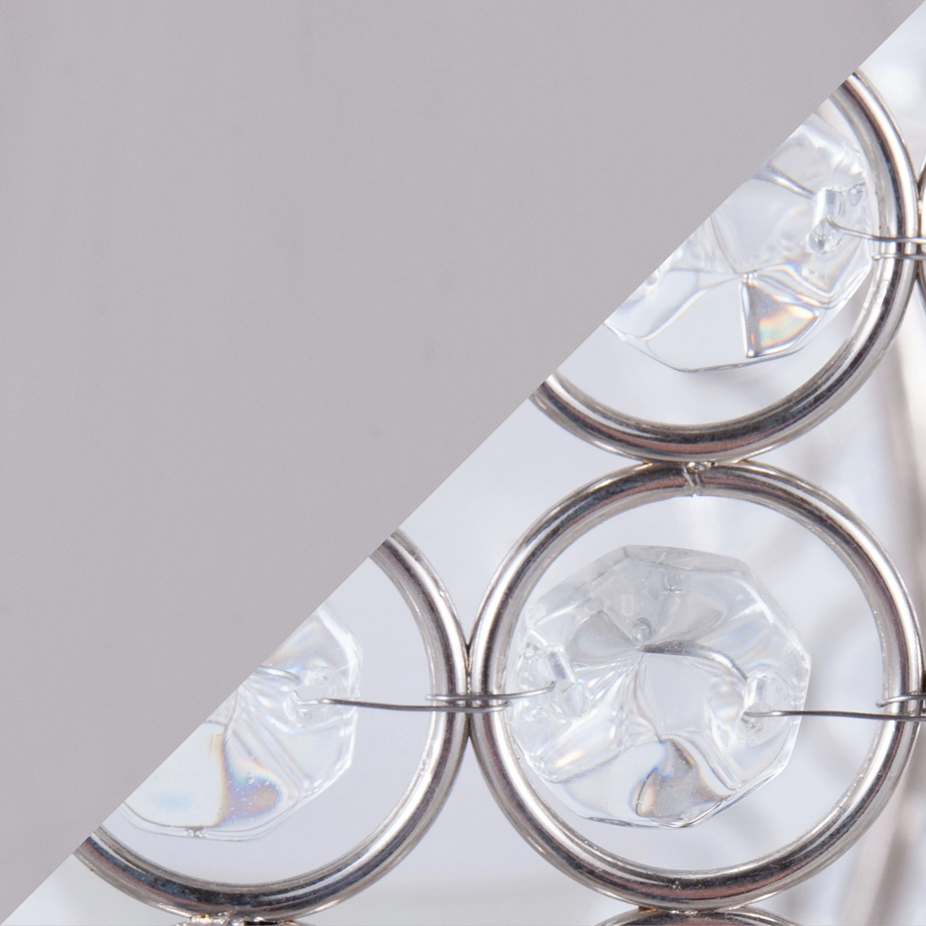 Ashland - Contemporary Table Lamp Round Clear Crystal Beads (Set of 2) - Polished Nickel by Couch.com