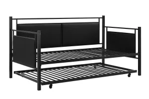 Astoria Metal and Upholstered Daybed with Trundle