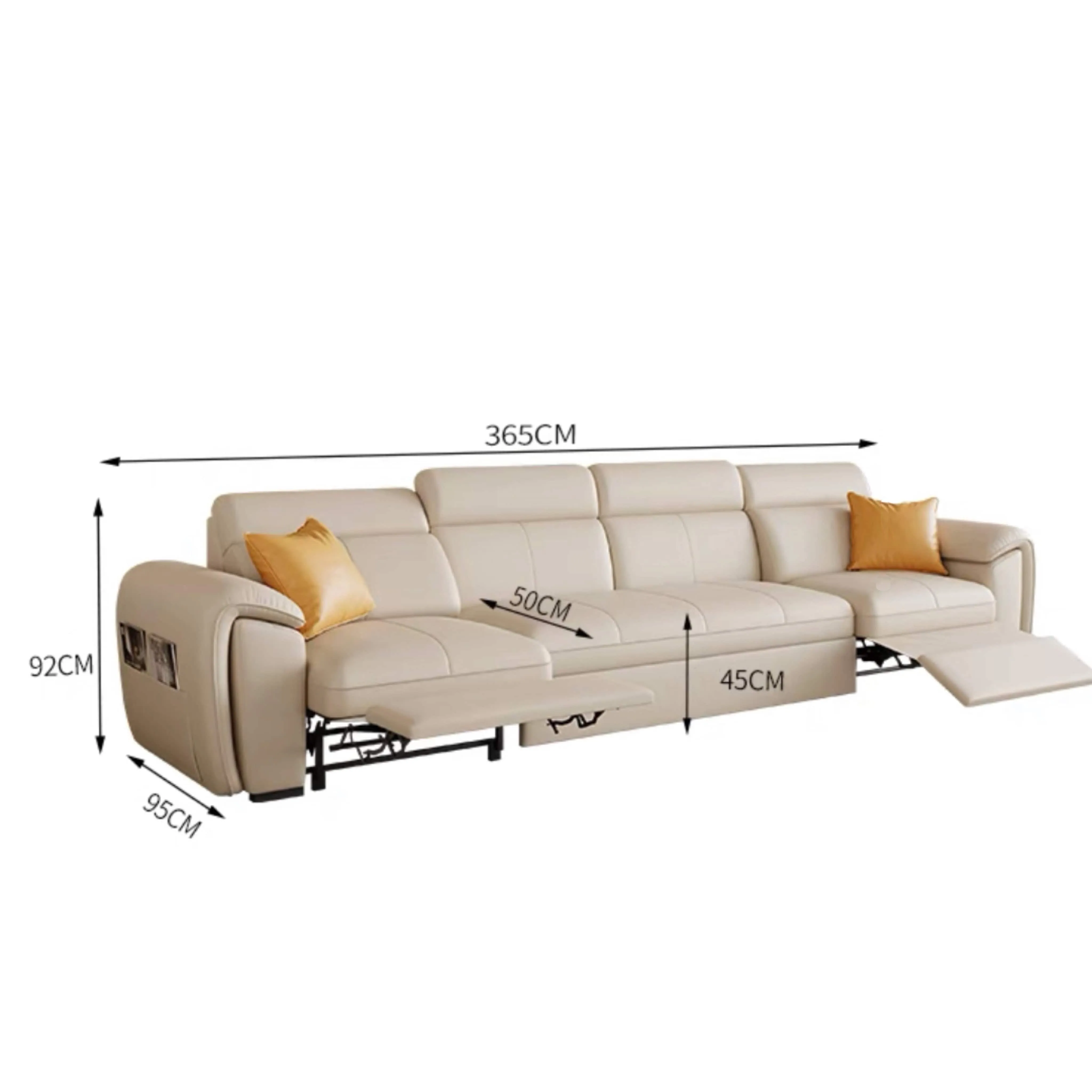 Christen Electric Recliner Leather Sofa Bed