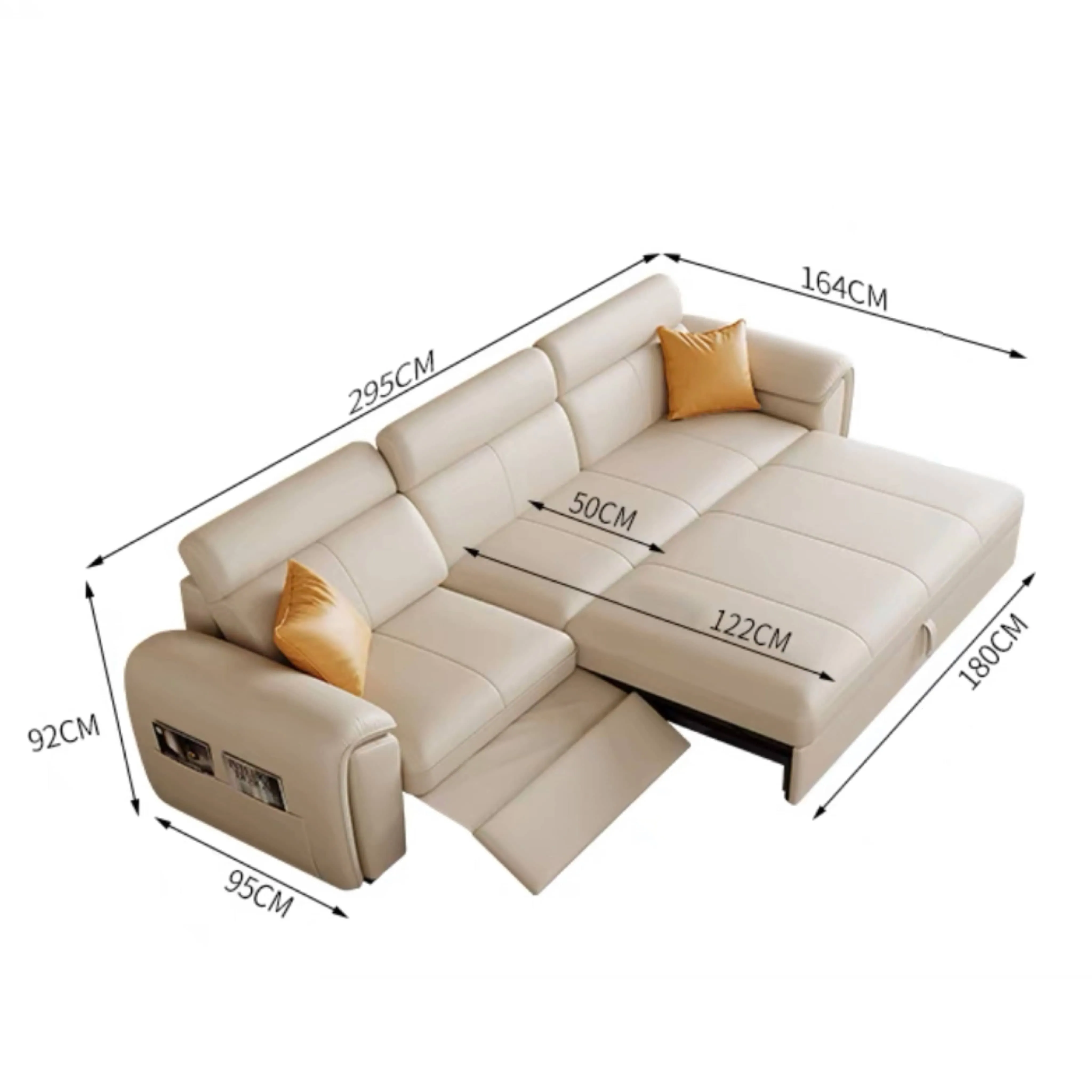 Christen Electric Recliner Leather Sofa Bed