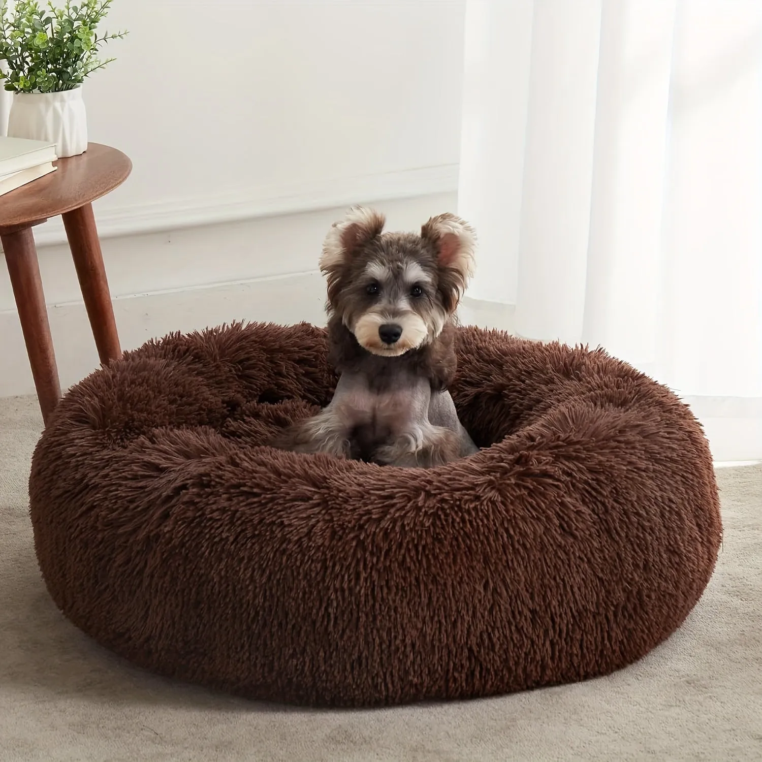Cozy AntiAnxiety Bed for Dogs  Cats Luxurious Plush