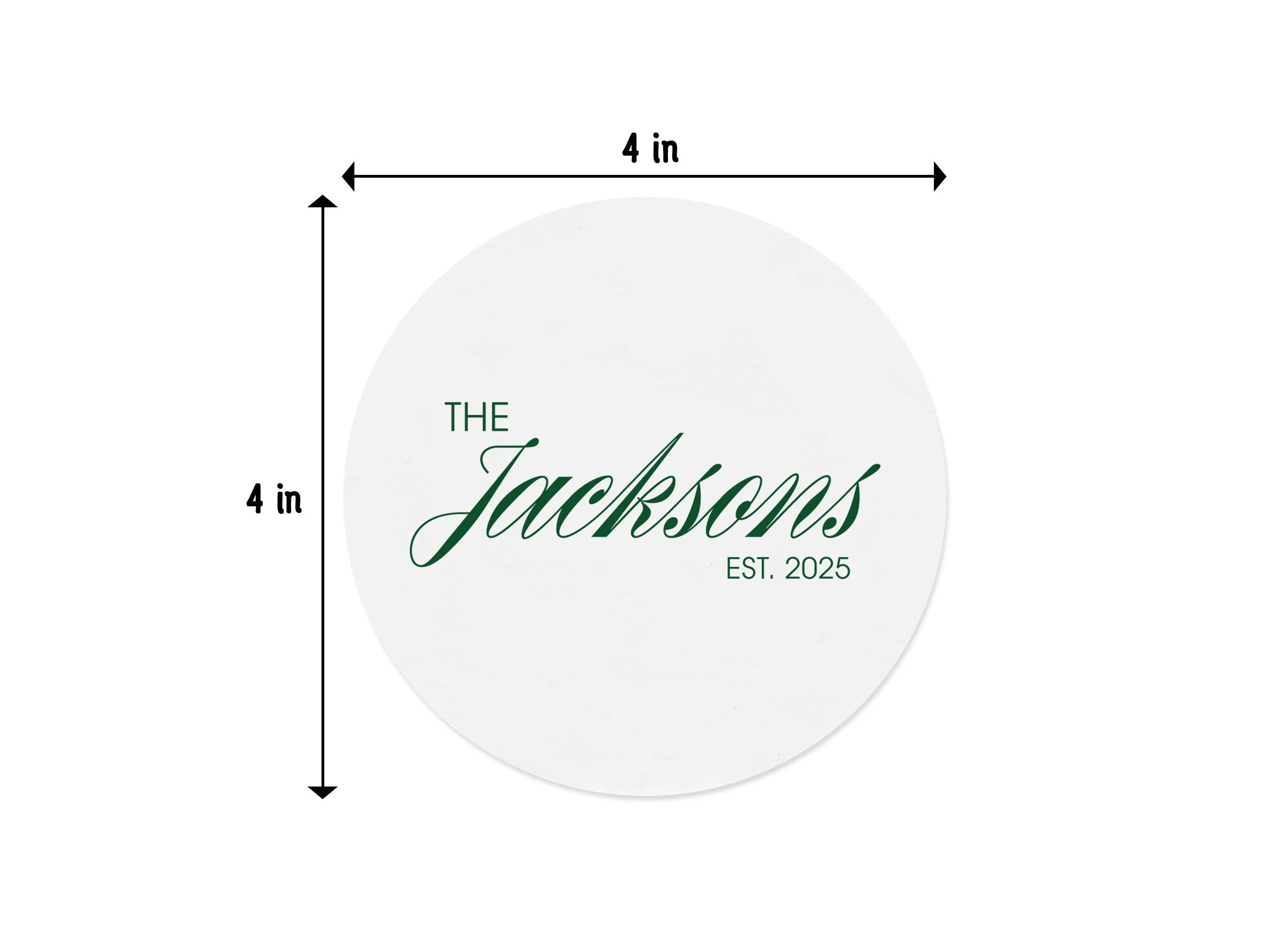 Custom Last Name and Established Year Wedding Coasters