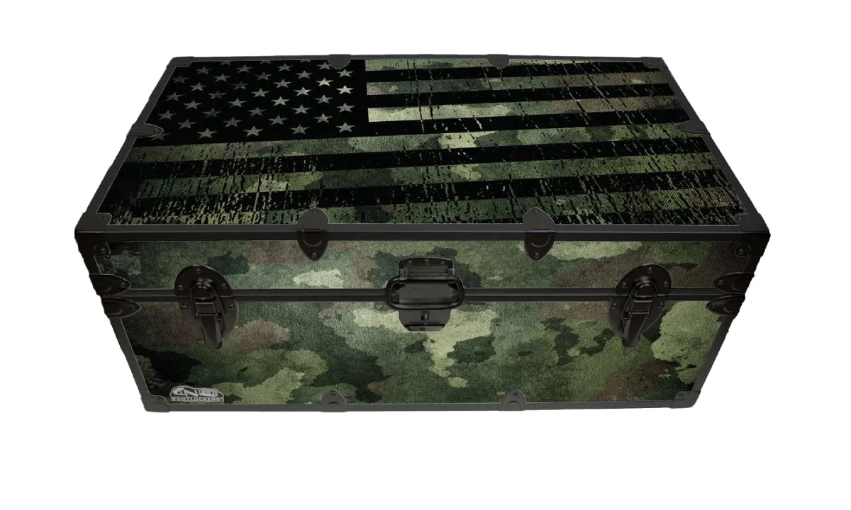 Designer Trunk - Camo Flag - 32x18x13.5"