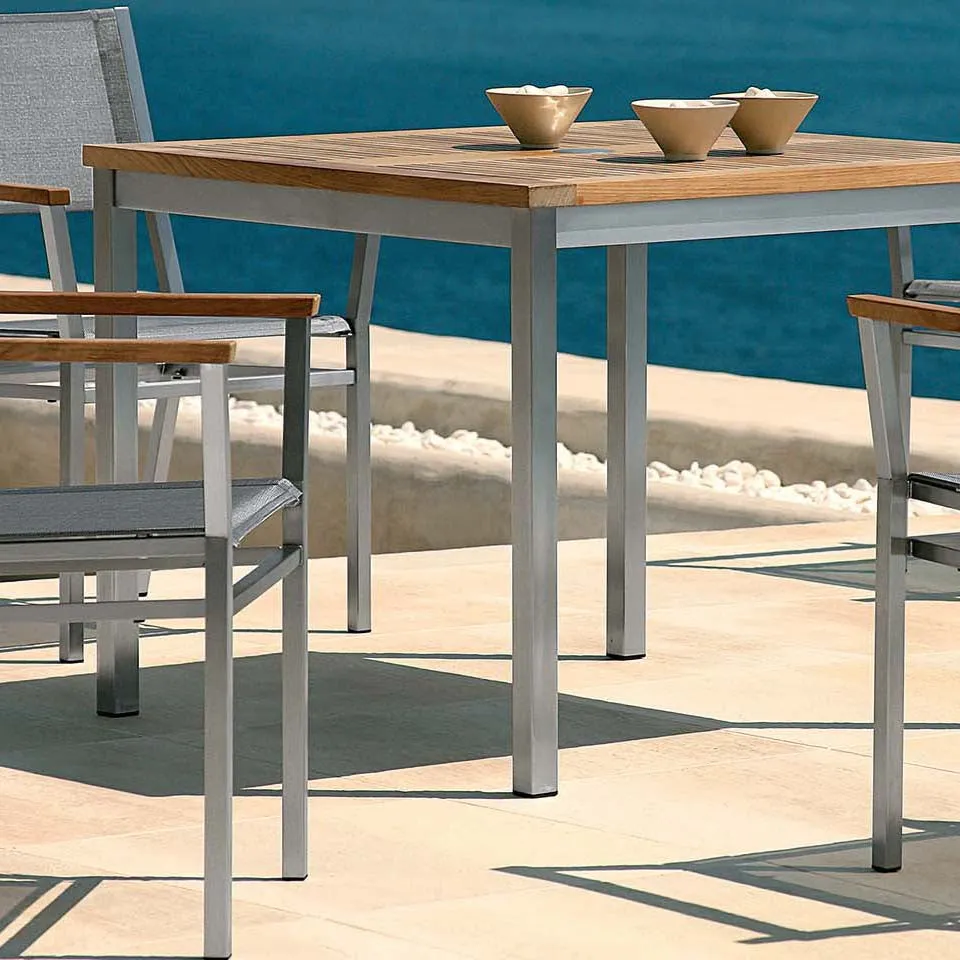 Equinox Square Dining Table - Teak Top
