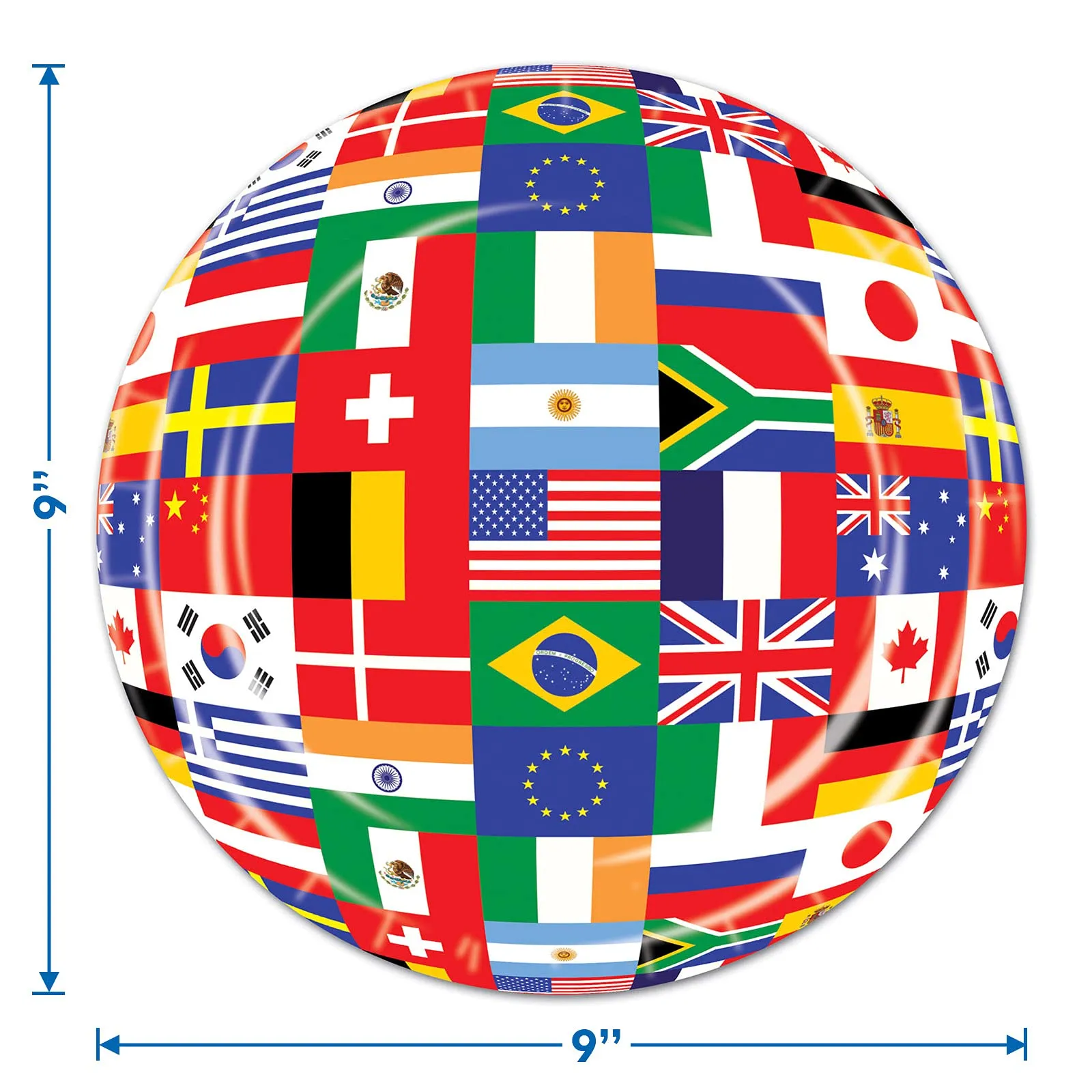 Flags of the World -Olympics Party International Flag Paper Plates and Napkins (Serves 16)