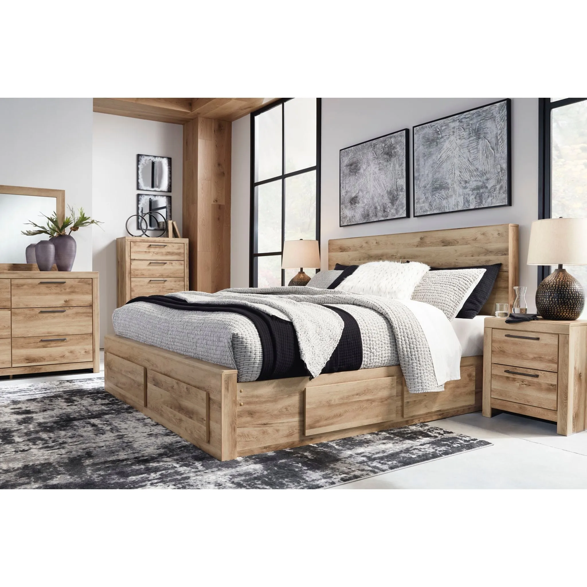 Hyanna Bed with 6 Drawer Storage