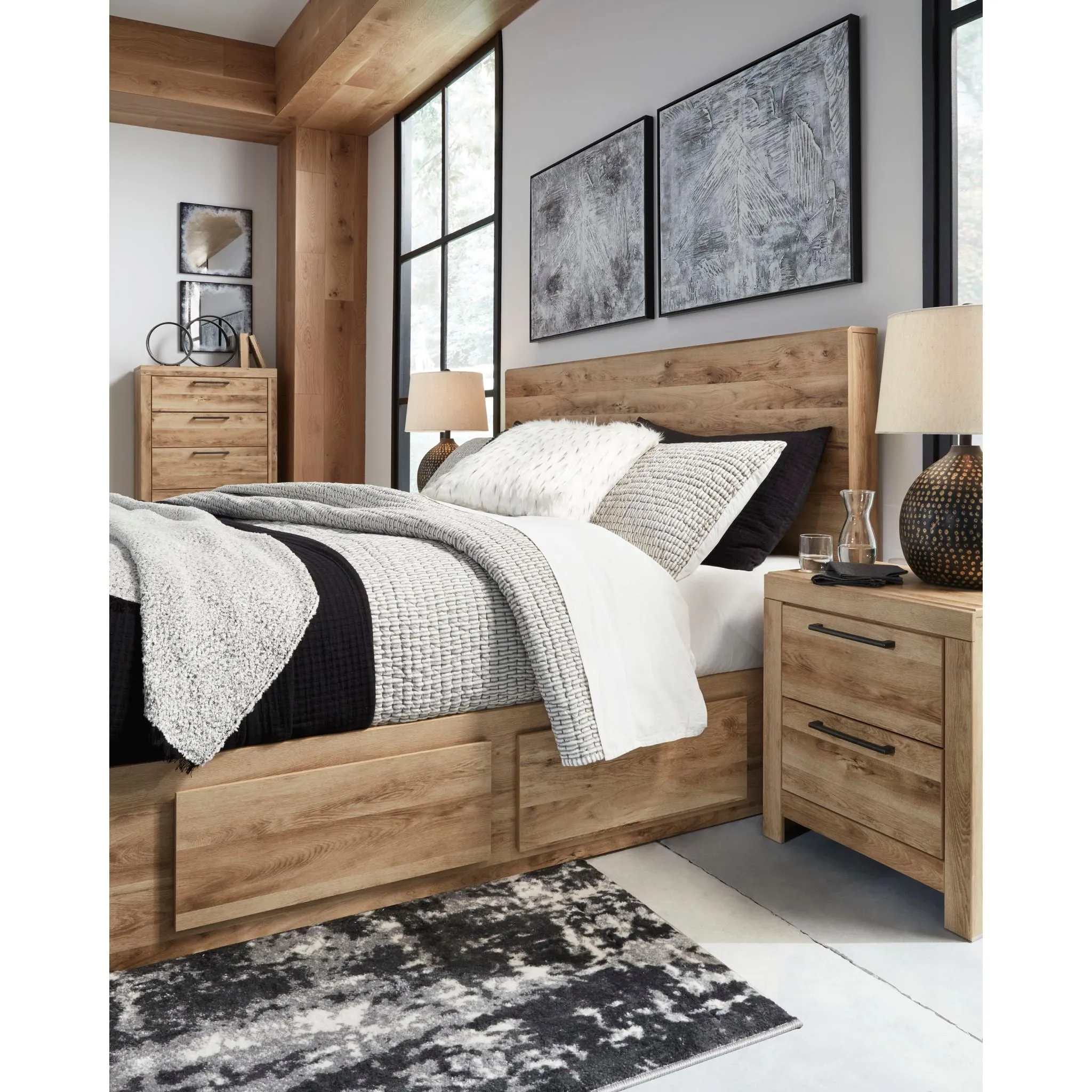 Hyanna Bed with 6 Drawer Storage