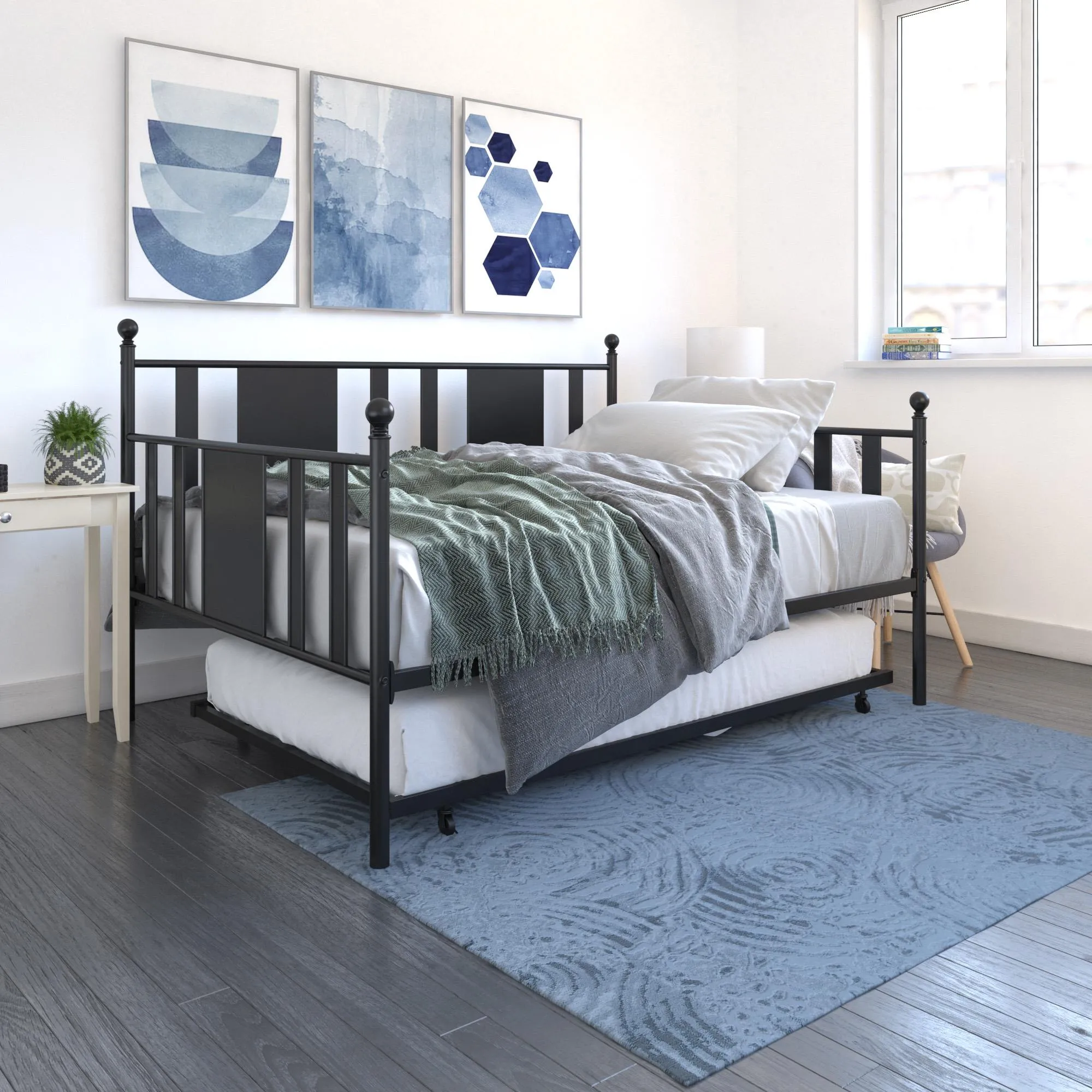 Langham Metal Daybed with Trundle