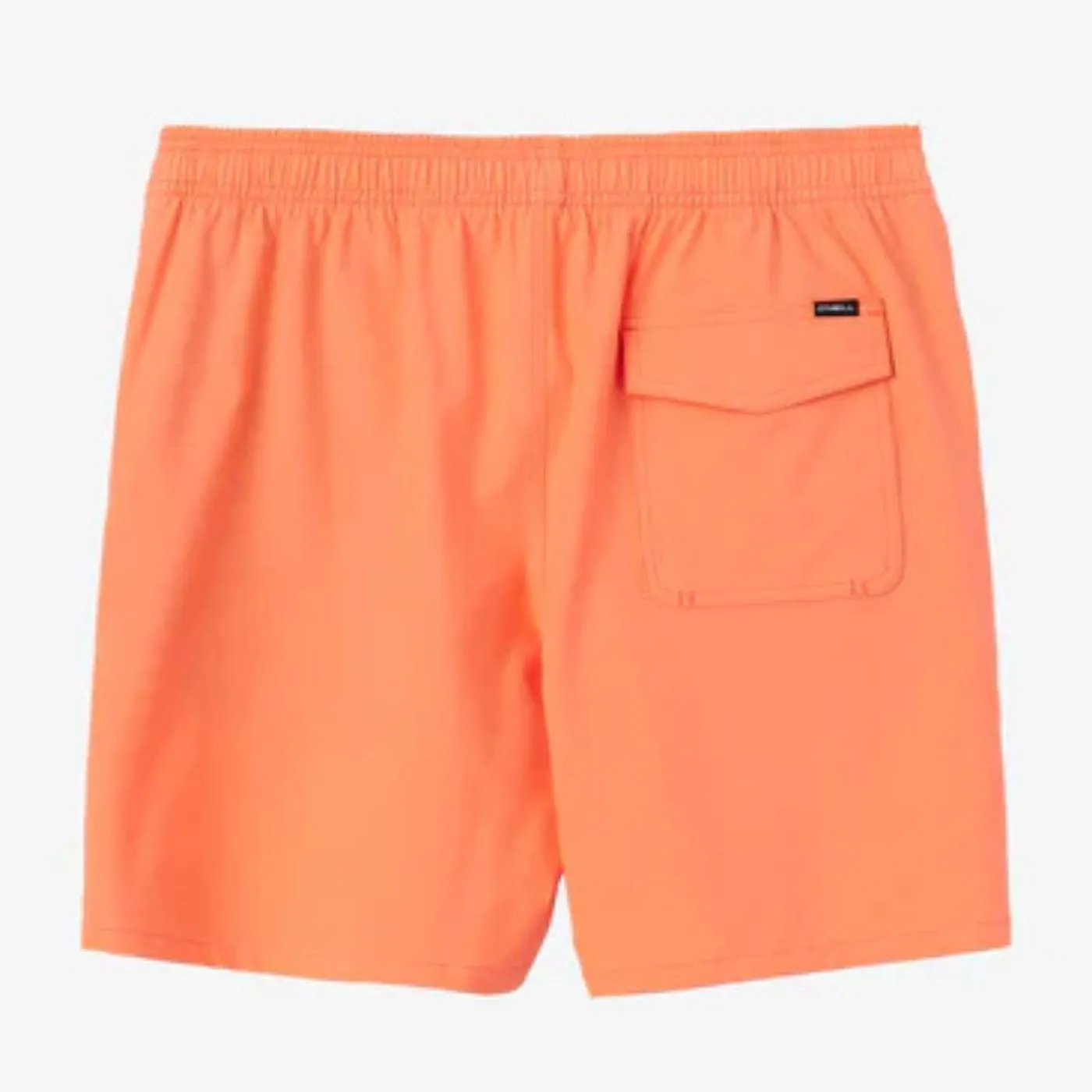 LENNOX HERMOSA SOLID ELASTIC WAIST 17" SWIM TRUNK - CORAL