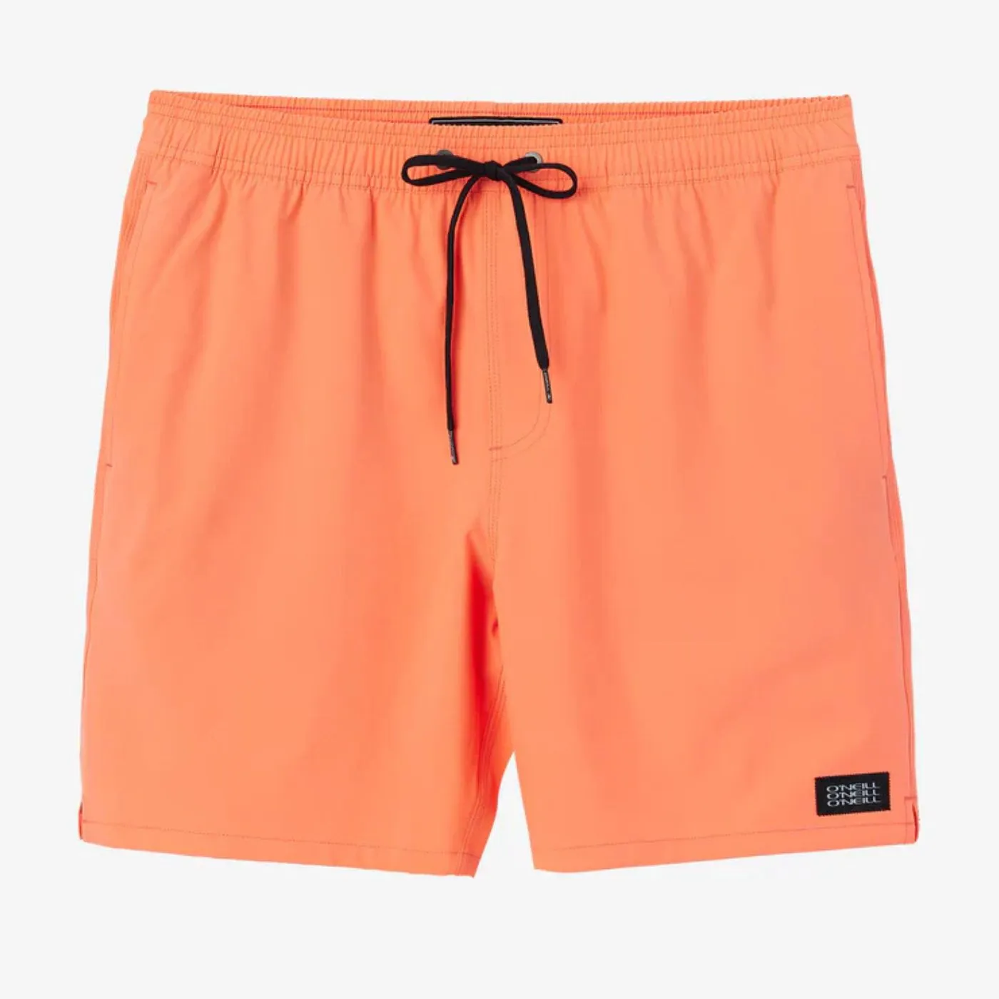 LENNOX HERMOSA SOLID ELASTIC WAIST 17" SWIM TRUNK - CORAL