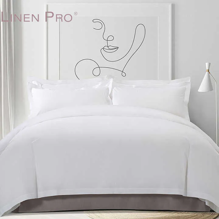 LINENPRO الفاخرة 4 قطعة الأبيض فندق 100% . LINENPRO Luxury 4 Piece White Hotel 100% Cotton Bed