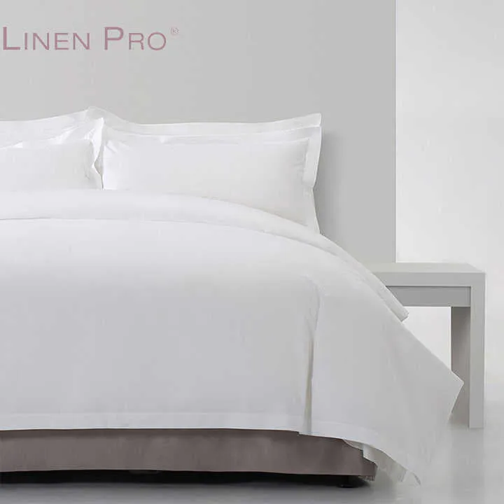 LINENPRO الفاخرة 4 قطعة الأبيض فندق 100% . LINENPRO Luxury 4 Piece White Hotel 100% Cotton Bed