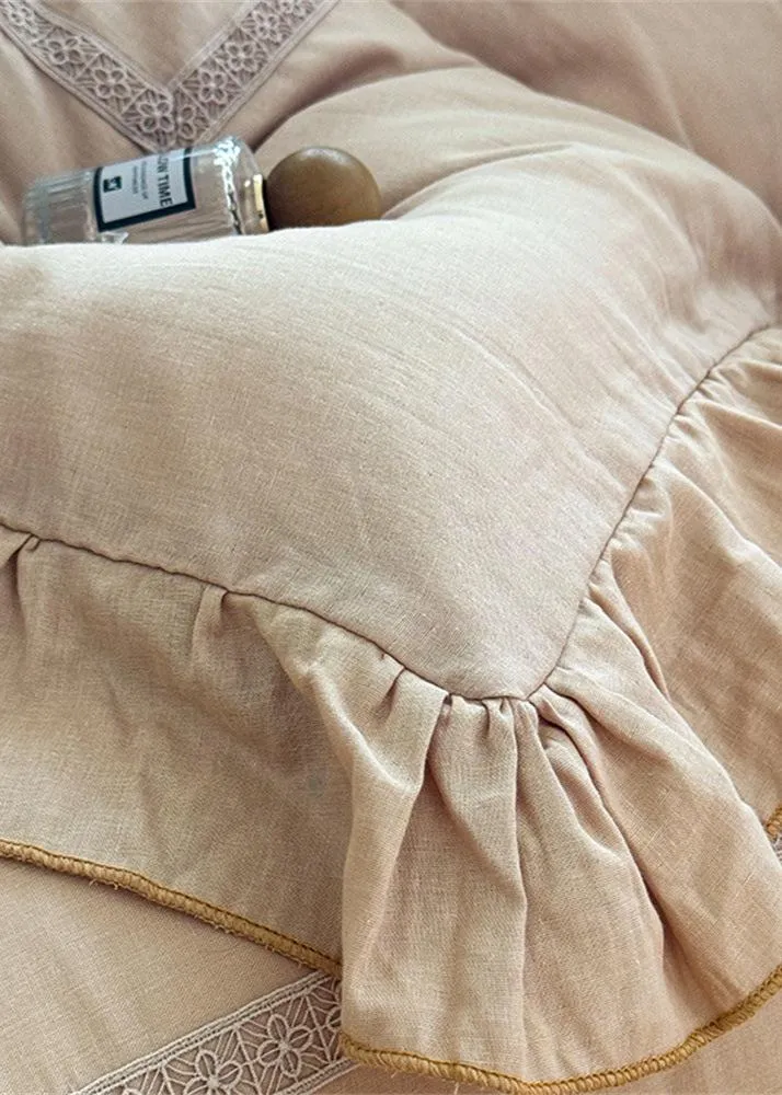 Madeleine Lace Double Gauze Ruffle Bedding Bundle