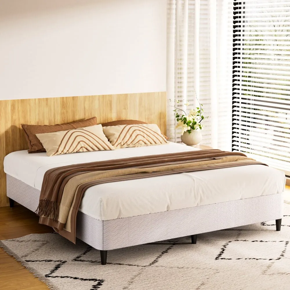 Mason King Bed Frame Base Grey