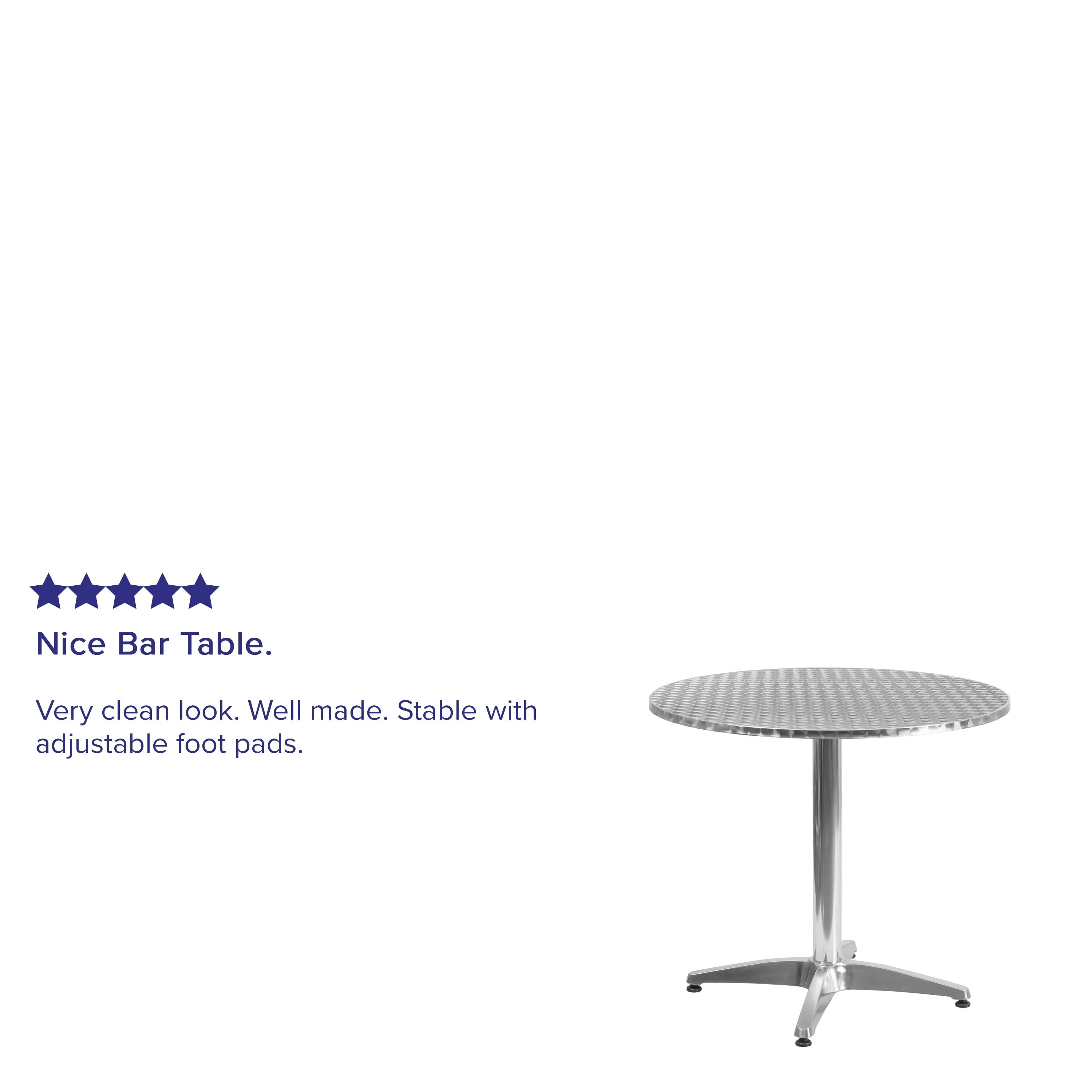 Mellie 31.5'' Round Aluminum Indoor-Outdoor Table with Base