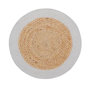Nathalia Handmade Round Jute Placemats Natural Dining Table Elegance