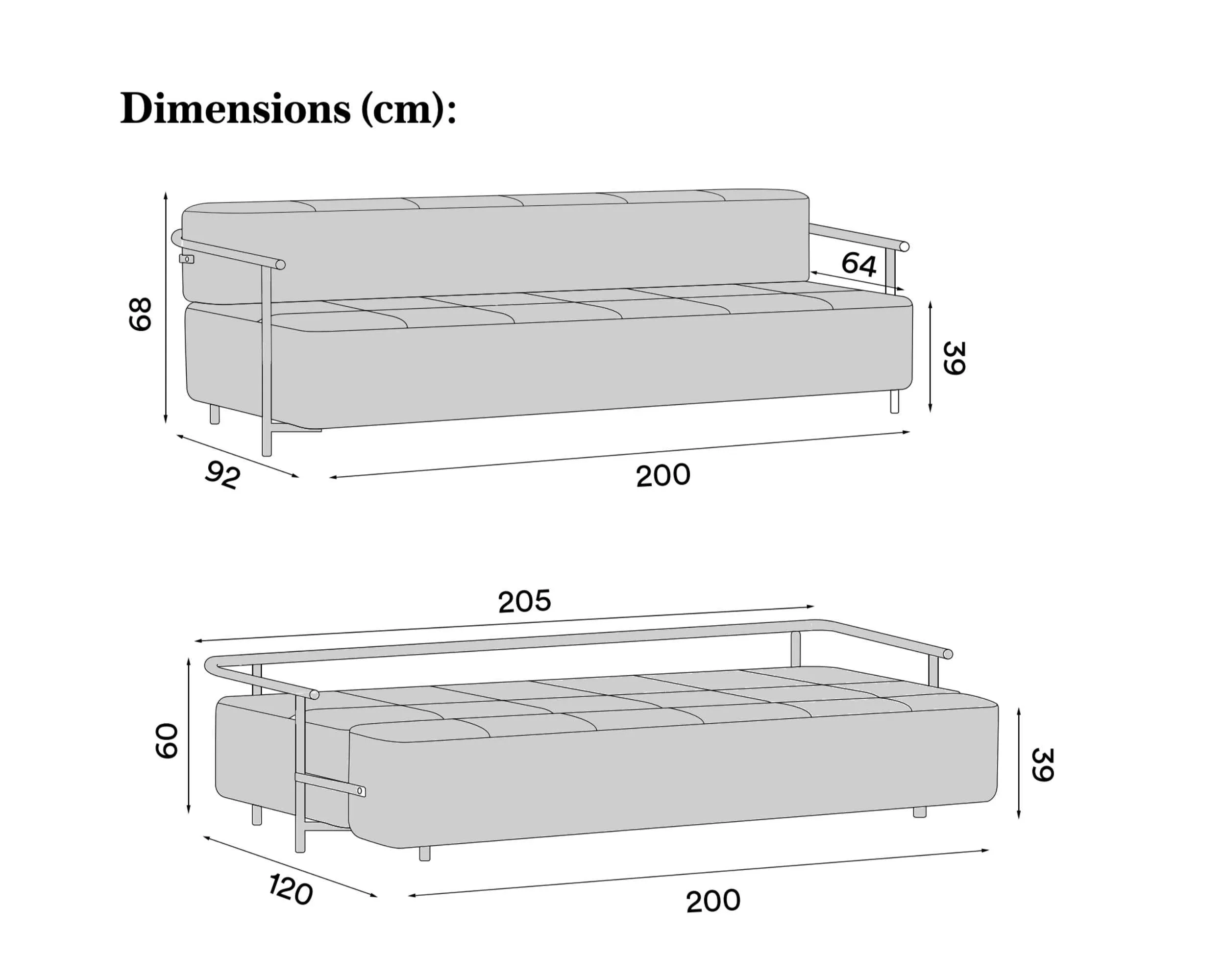 Northern Daybe Sofa with Armrests