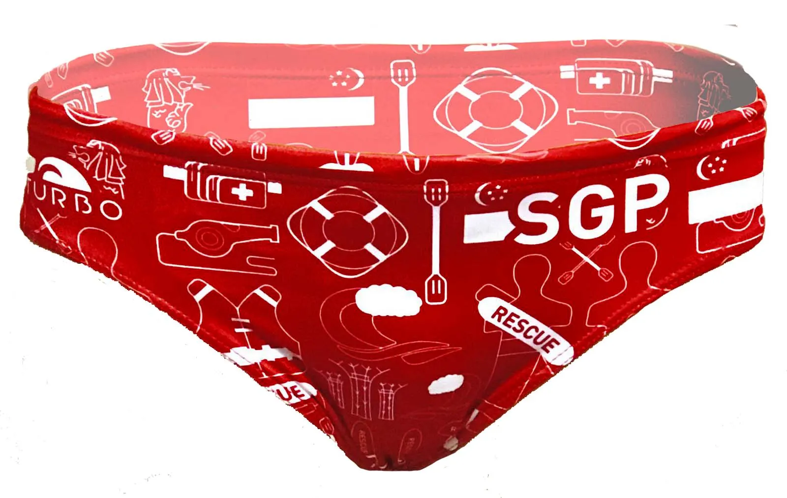Past Custom Designed - Lifesaving SG 2018 Boys/Men Swim Trunks No Name (Pre-Order)