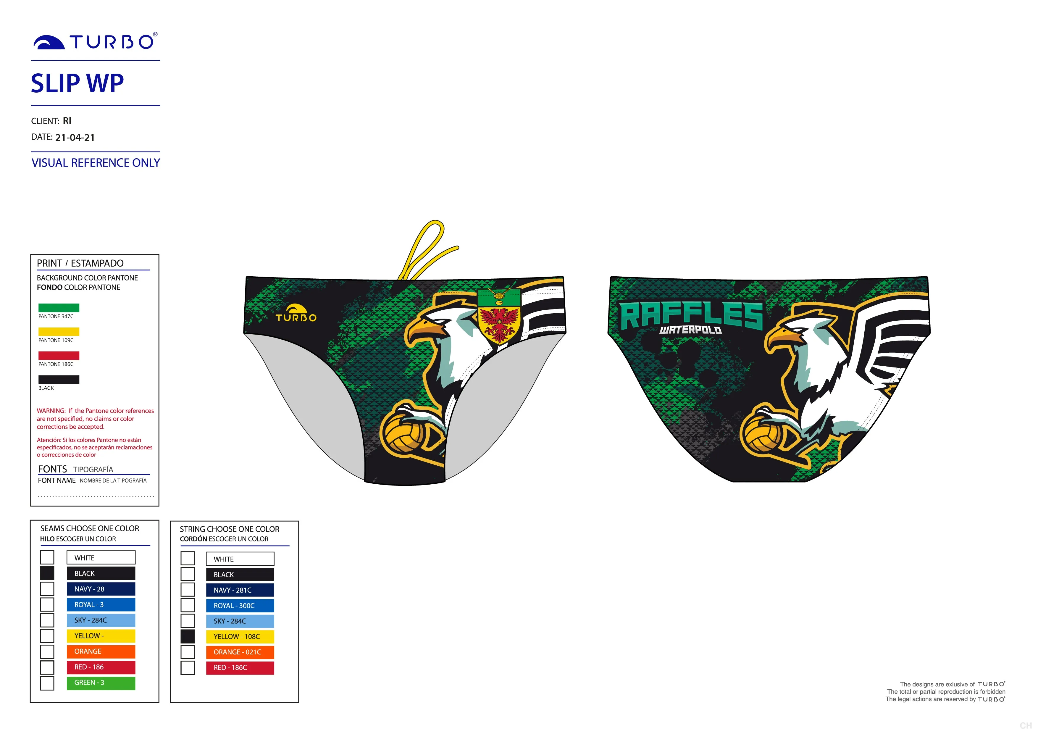 Past Custom Designed - RI 2021 Boys/Men Swimming Trunks without Name (Pre-Order)