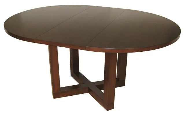 Tangent Pedestal Table with Leaf