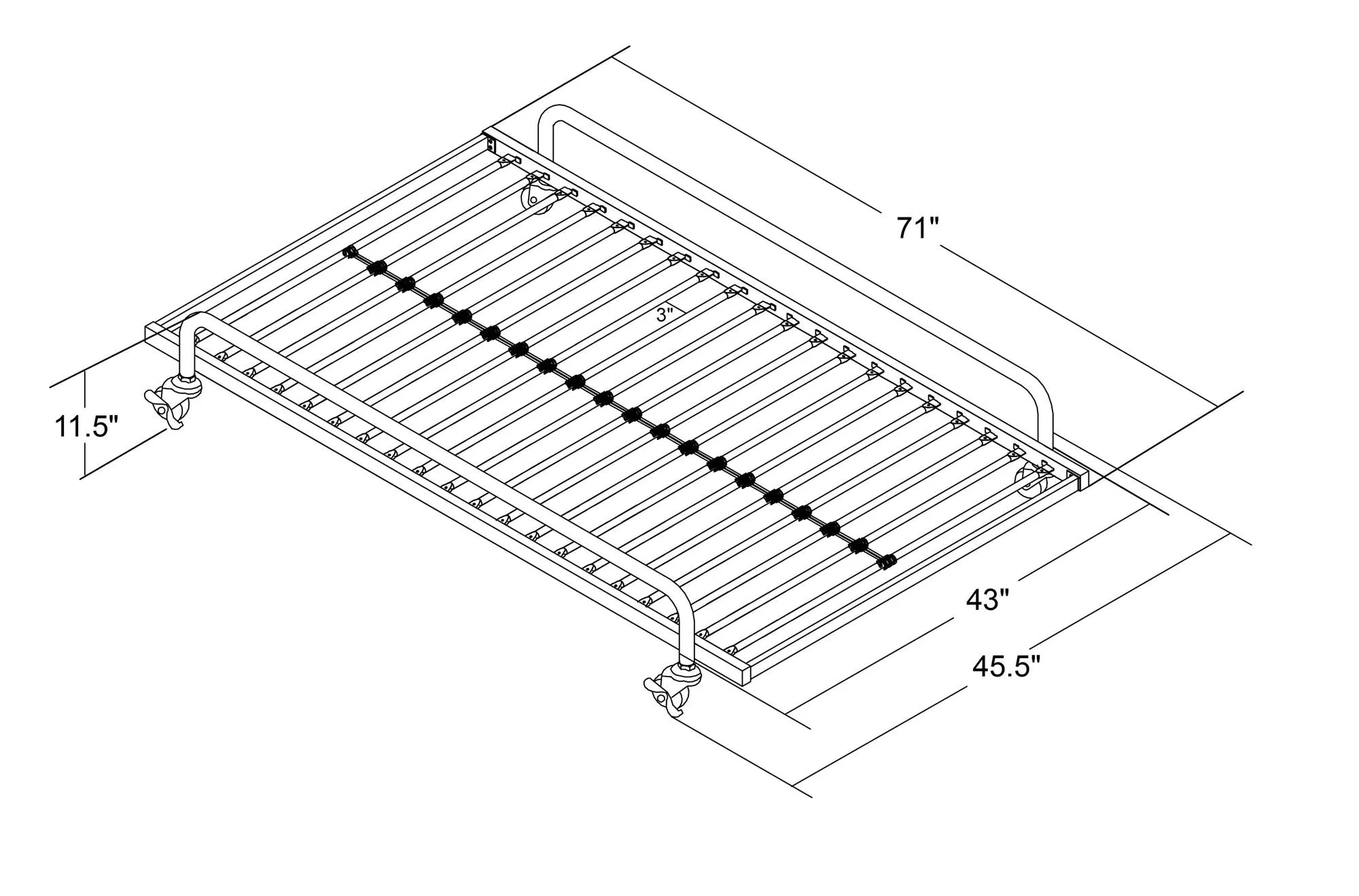 Trundle for Metal Daybed