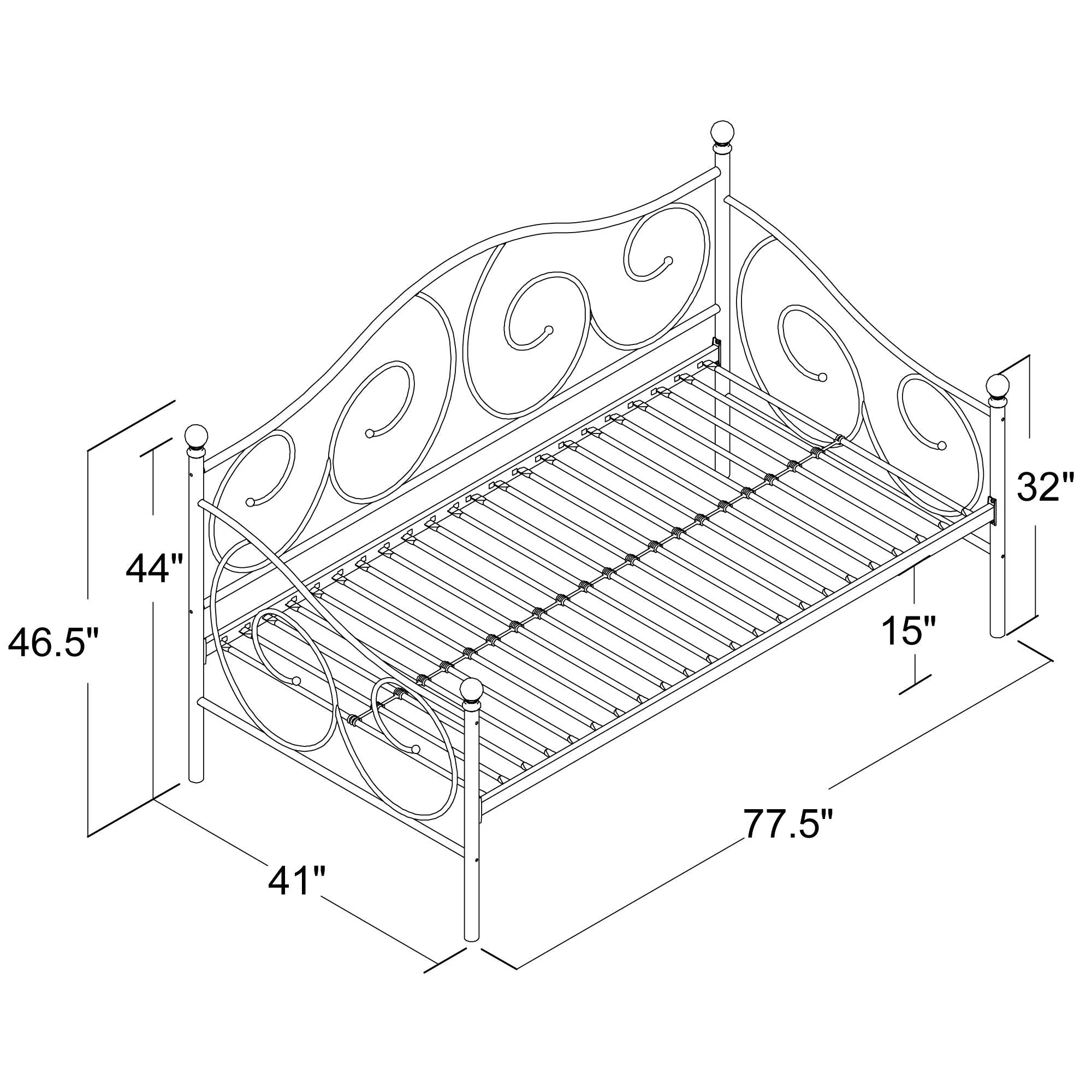 Victoria Metal Daybed
